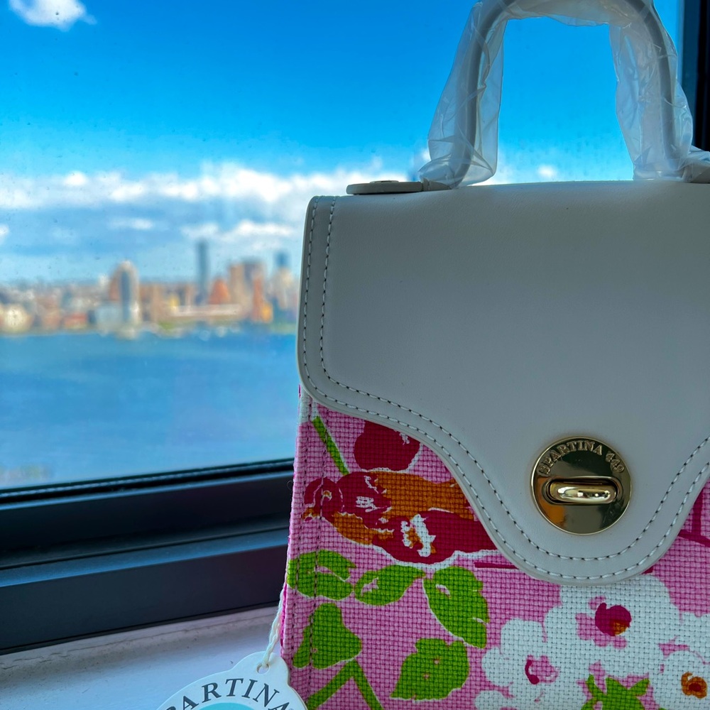 SPARTINA 449 pink floral cross body bag!